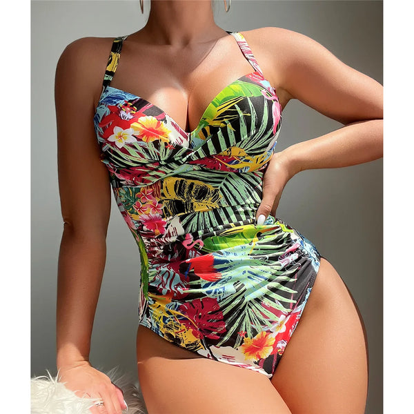 Mesh One Piece Swimsuit - CUVATI