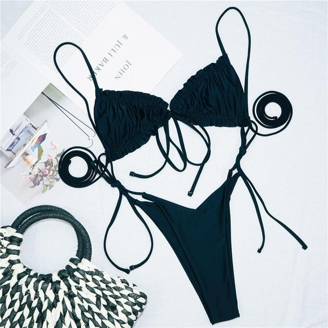 Picasso Three-Piece Bikini Set - CUVATI