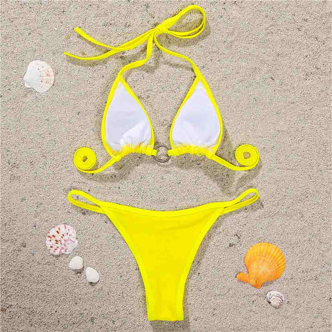 Women's Micro Thong Bikini Yellow