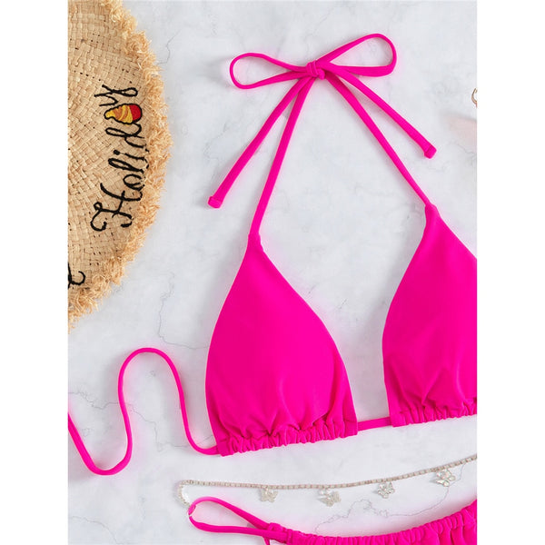 Butterfly monogram bikini pink