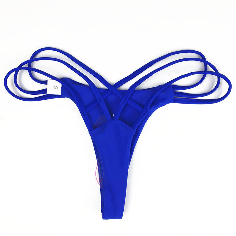 Blue Chevron String Thong Bikini/Made in usa/Pole Dancer/Fitness Model/s-m